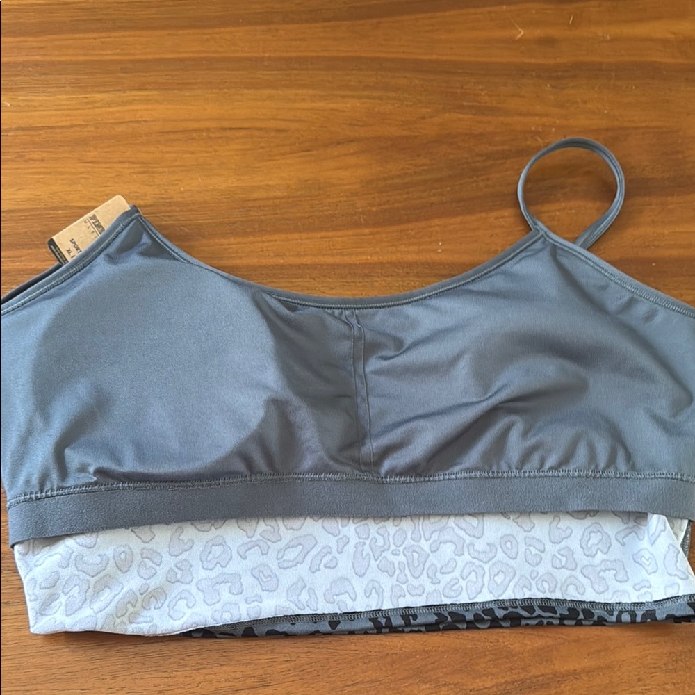 New Victoria's Secret Gray and Black Sports Bra - Picture 3 of 4